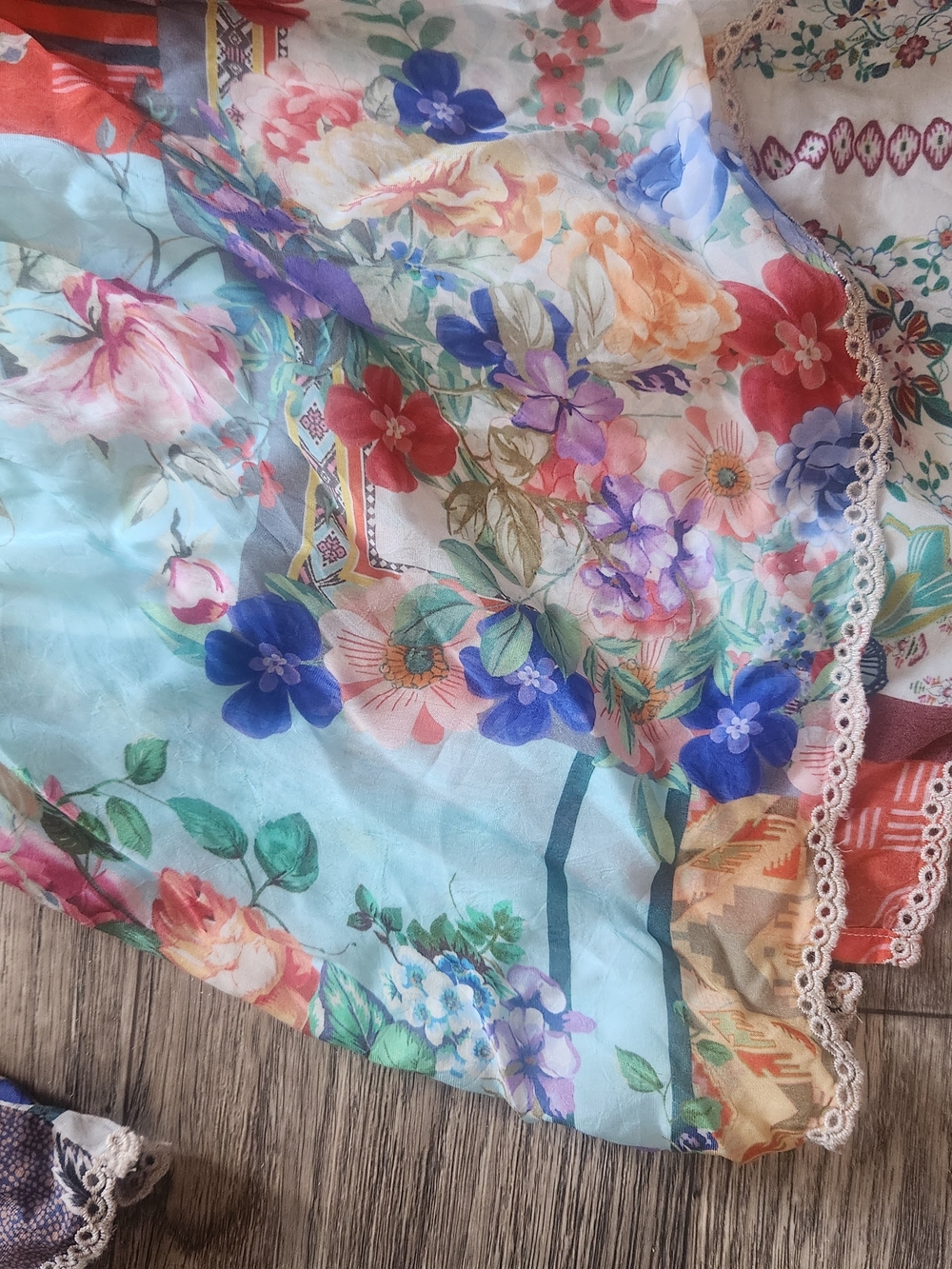 NWT Johnny Was Otti Tia Floral Patchwork Kimono Size Large - Picture 6 of 11